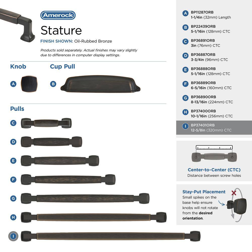 Oil-Rubbed Bronze 12-5/8" Modern Cabinet Pull with Mounting Hardware