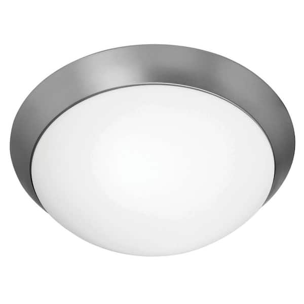 Access Lighting Cobalt 15 in. 3-Light Brushed Steel Flush Mount