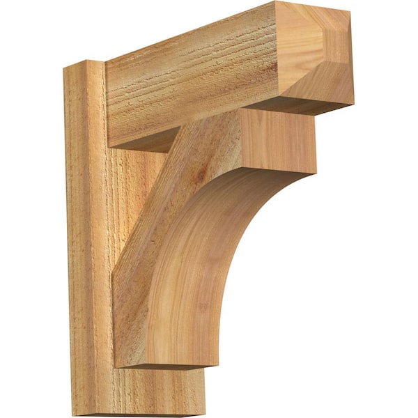 Ekena Millwork 6 in. x 16 in. x 16 in. Western Red Cedar Westlake Craftsman Rough Sawn Outlooker
