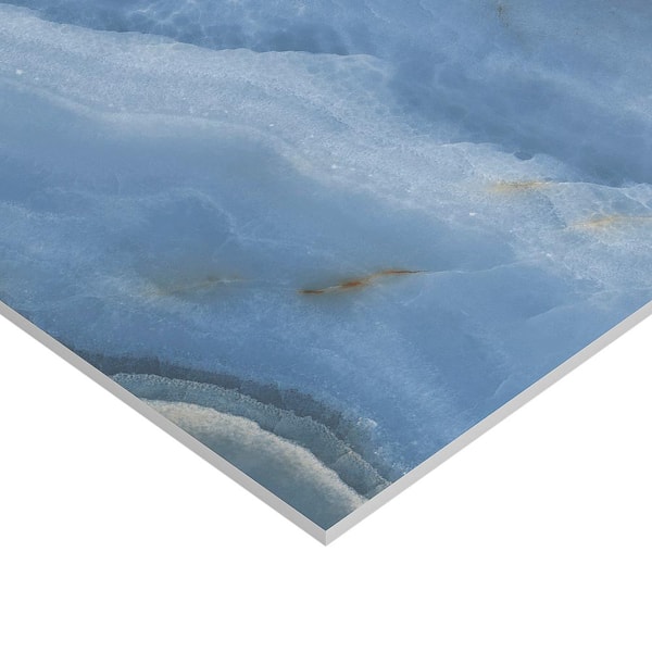 Jume Onyx Blue 23.62 in. x 47.24 in. Polished Porcelain Floor and Wall Tile (15.49 sq. ft./Case) Jume Onyx Blue 23.62 in. x 47.24 in. Polished Porcelain Floor and Wall Tile (15.49 sq. ft./Case)