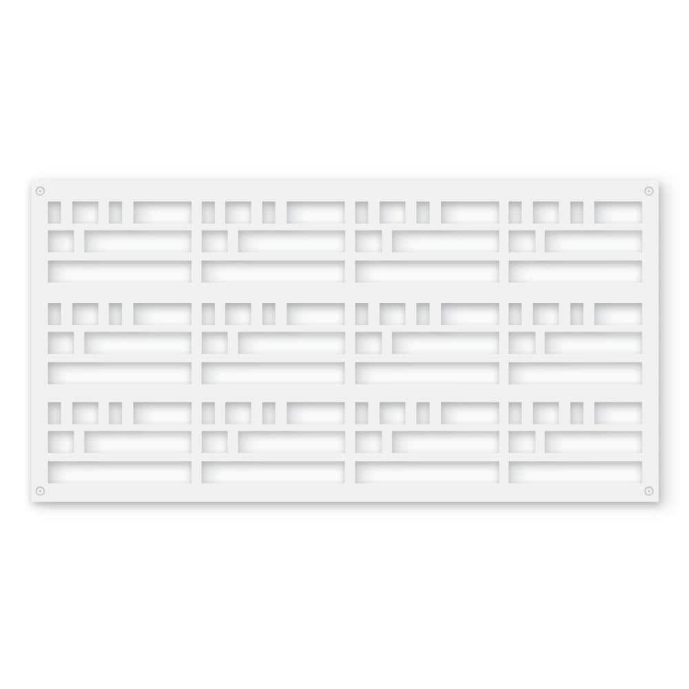 White Polyethylene Decorative Privacy Lattice Panel 2 ft. x 4 ft.