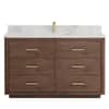 ROSWELL Porto 55 in. W x 22 in. D x 33.8 in. H Single Sink Bath Vanity ...