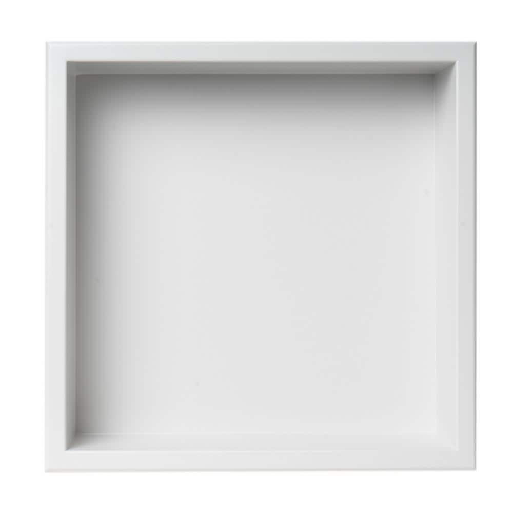 Matte White Stainless Steel 16" Wall Mount Shower Niche