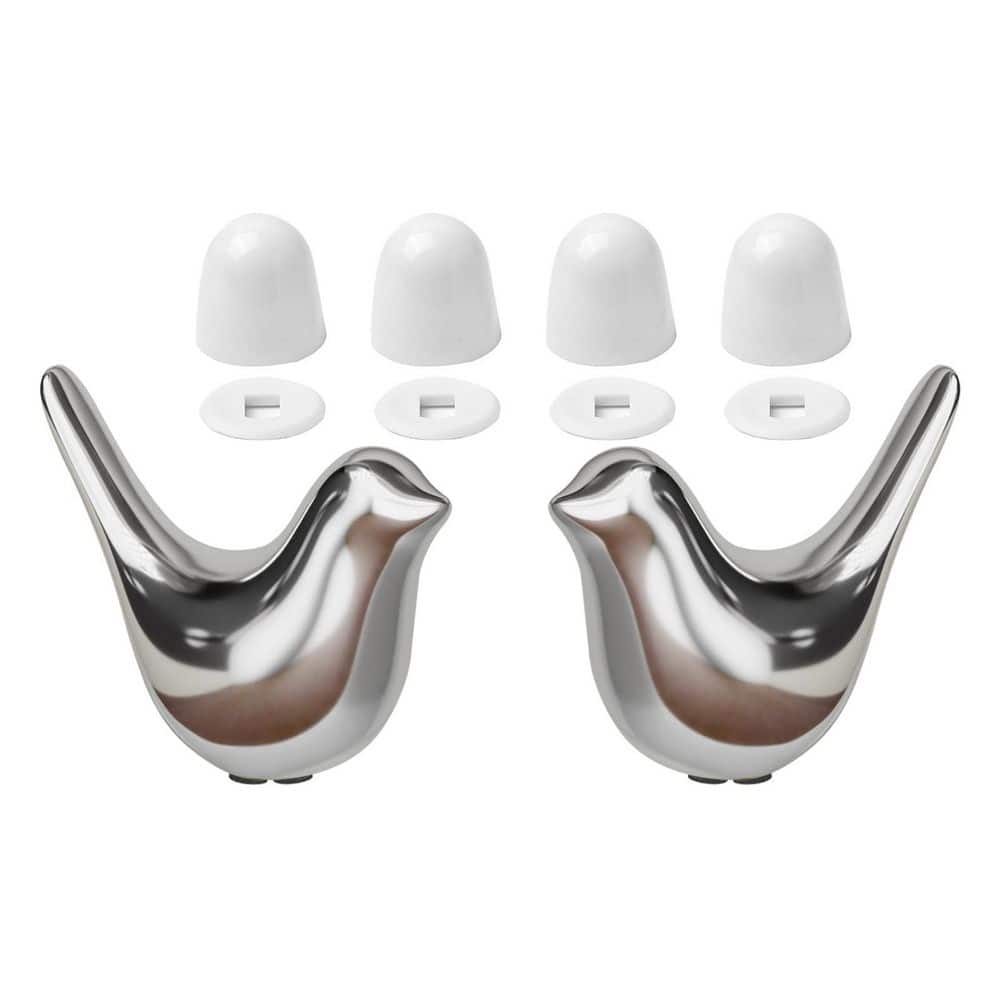 2 Pack Ceramic Silver Birds Toilet Bolt Caps, Bathroom Decorative Toilet Floor Screw Cover Caps Easy Installation price history on PriceWatchPro