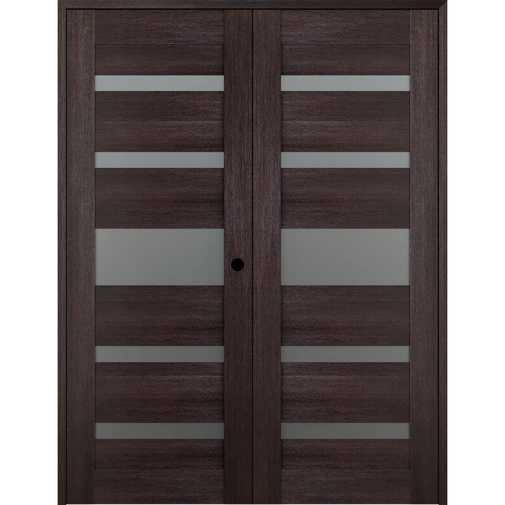 Vona 07-05 72 in. x 84 in. Left Hand Active 5-Lite Frosted Glass Veralinga Oak Wood Composite Double Prehung French Door price history on PriceWatchPro