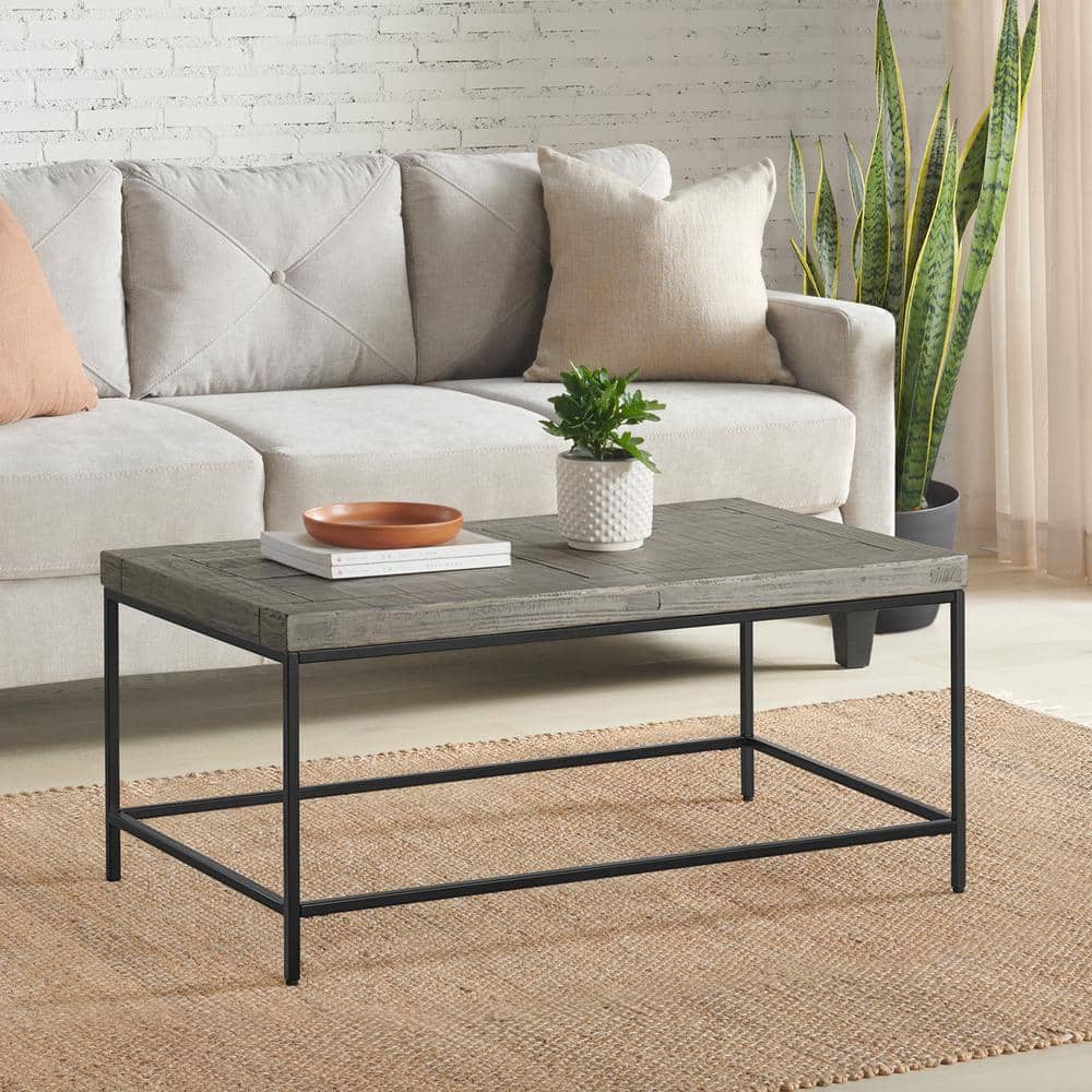 Gray wood coffee table discount