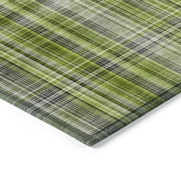 Chantille ACN541 Green 2 ft. 3 in. x 7 ft. 6 in. Machine Washable Indoor/Outdoor Geometric Runner Rug