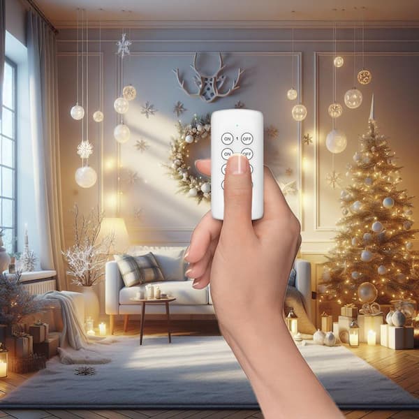 Wireless Indoor Remote Control AC/DC Adapter, White(3-Pack)