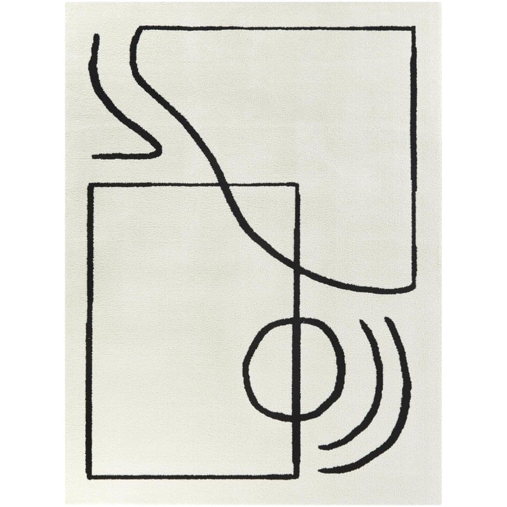 Velvety Abstract Shag Area Rug 8' x 10' in Timeless Colors