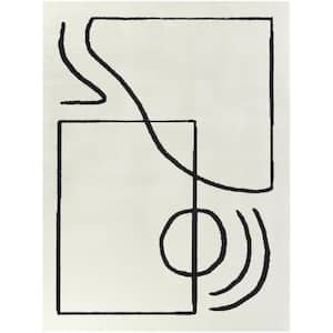 Augarde White 7 ft. 10 in. x 10 ft. Abstract Area Rug