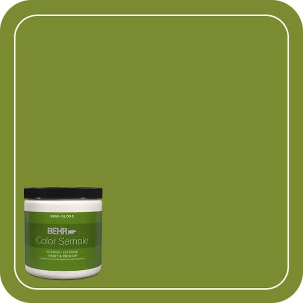 BEHR PREMIUM PLUS 8 oz. #P360-7 Sassy Grass Semi-Gloss Interior/Exterior Paint & Primer Color Sample