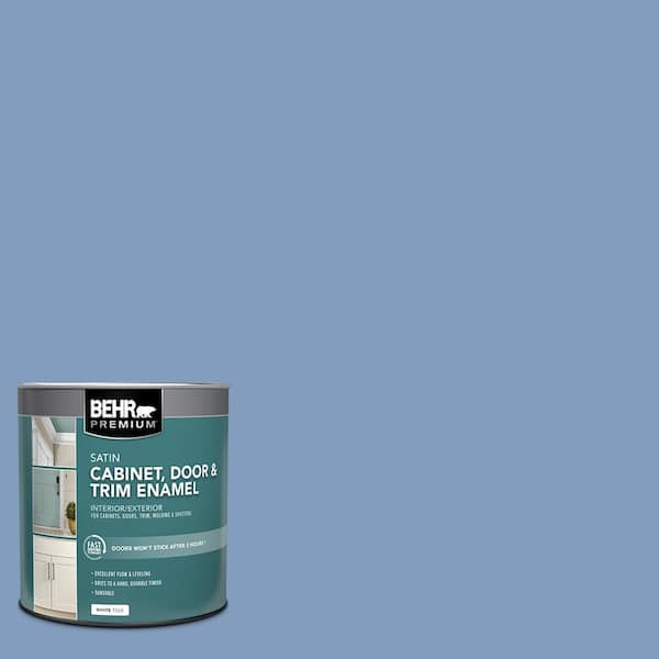 BEHR PREMIUM 1 qt. #M530-4 Washed Denim Satin Enamel Interior/Exterior Cabinet, Door & Trim Paint