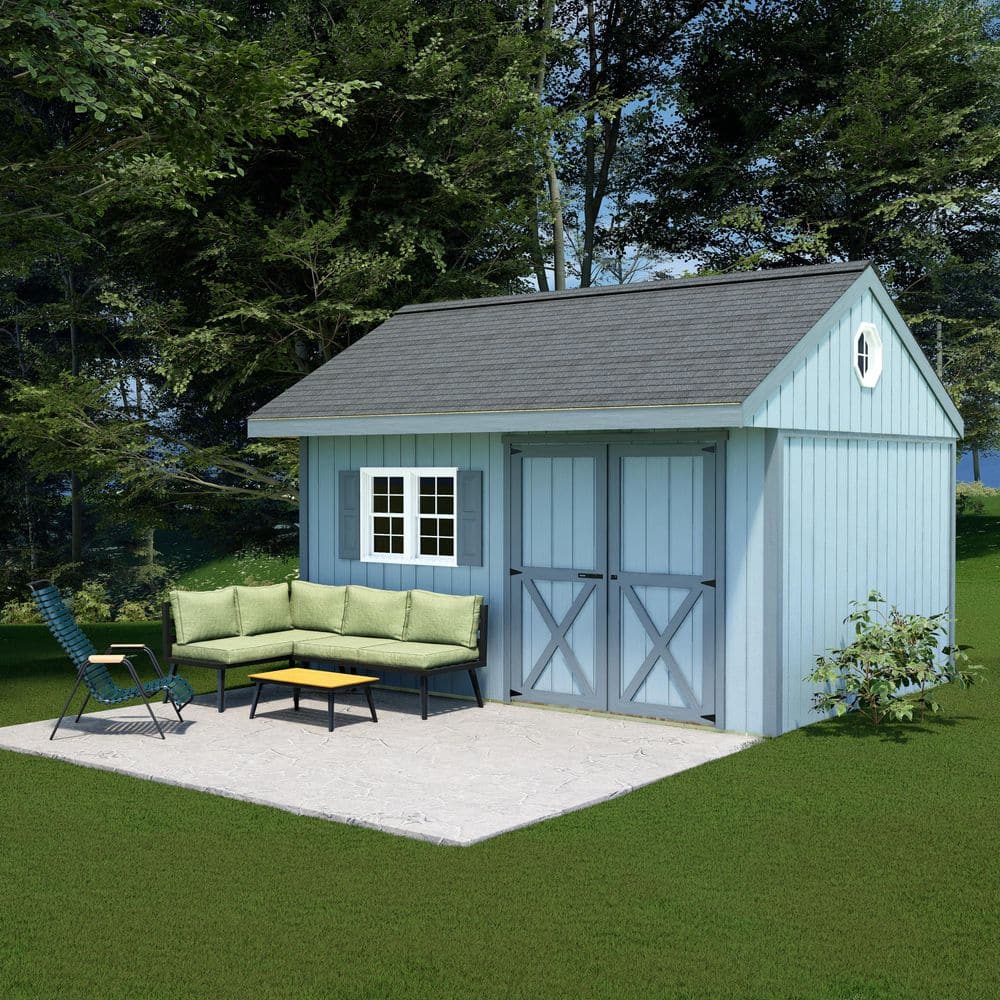 Northwood 10' x 14' Brown Wood Storage Shed Kit with Windows