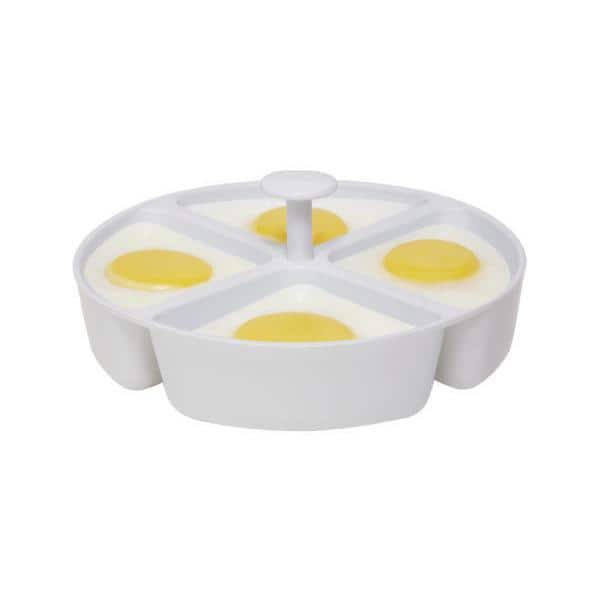 UUGEE Electric Microwave Egg Cooker for Hard Boiled with Automatic Shut off  Mini 7 Capacity Eggs Maker for Poached, Omelets, White