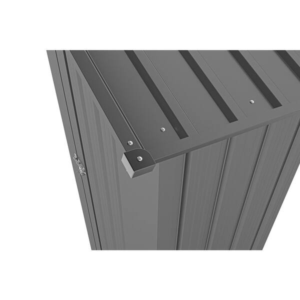 Unbranded - 1.41 ft. W x 2.46 ft. D x 5.80 ft. High Quality Galvanized Metal Shed with Solid Lock System in Black (14 sq. ft.)