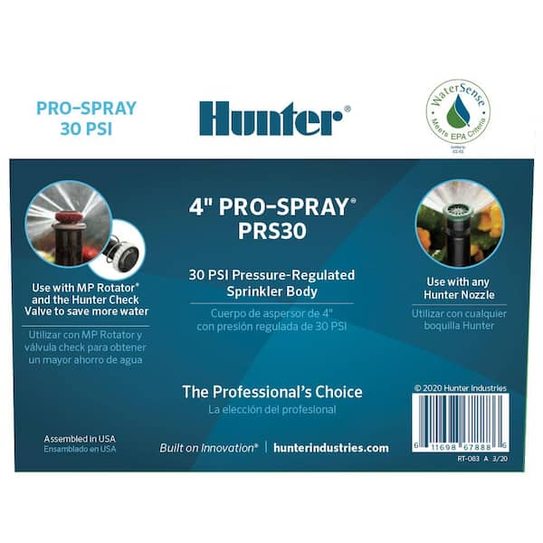 Hunter Pro-Spray PRS30 6 in. H Adjustable Pop-Up Spray Head Hunter Pro-Spray PRS30 6 in. H Adjustable Pop-Up Spray Head