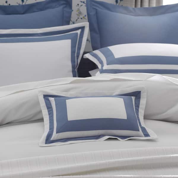 Legends Hotel Double Border Infinity Blue Wrinkle-Free Sateen Lumbar Sham