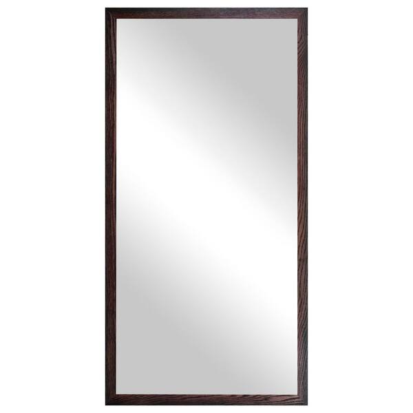 Rayne Mirrors Large 2 in. Frame ( 30 in. W x 71 in. H ) Wooden Black Cherry Rectangle Wall Mirror