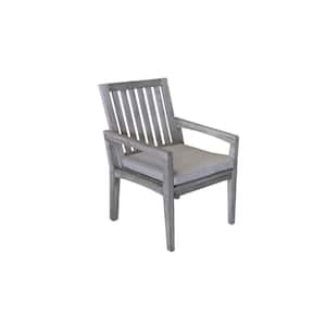 Surf Side Collection Teak Outdoor Dining Chair with Sand Cushions