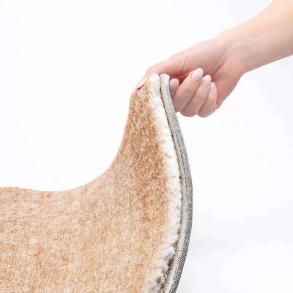 Dream Shag Premium Machine Washable Abstract ADS703 Peach 2 ft. x 7 ft. Runner Rug