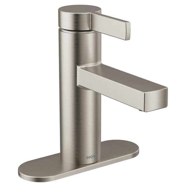 MOEN Beric Single Hole Single Handle Bathroom Faucet in Spot Resist Brushed Nickel