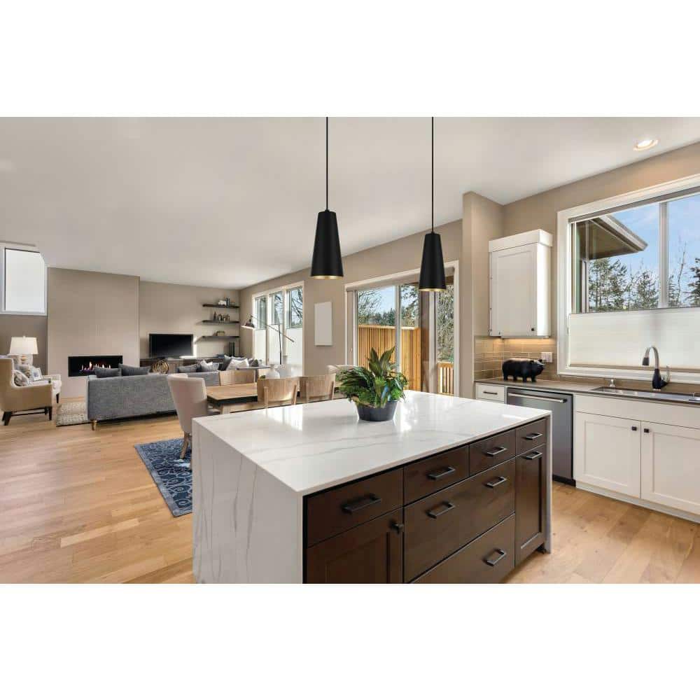 Pratella 1 Brushed Gold Mini Pendant Light with Adjustable Cord