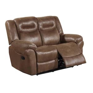 Brown Fabric Power Lift Recliner with Side Pocket