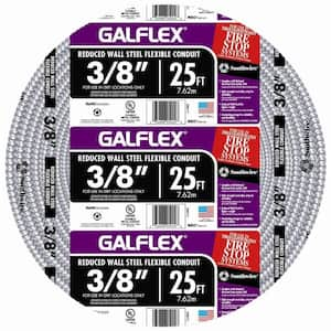 3/8 in. x 25 ft. Galflex RWS Metallic Armored Steel Flexible Conduit