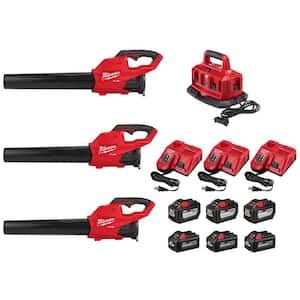 M18 FUEL 18V 120 MPH 450 CFM Brushless Cordless Blower Kit w/ (3) 12.0Ah, (3) 8.0Ah Battery & Sequential Charger(3-Tool)