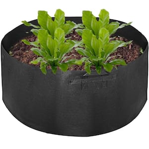 24/7 Garden 3-Gallon Grow Bags / Fabric Pots / Flower Planters (Black)  (5-Pack)