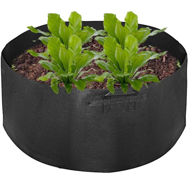 Plant Grow Bag 200 Gal. Aeration Fabric Pots with Handles Black Grow Bag  Plant Container for Garden Planting (5-Pack)