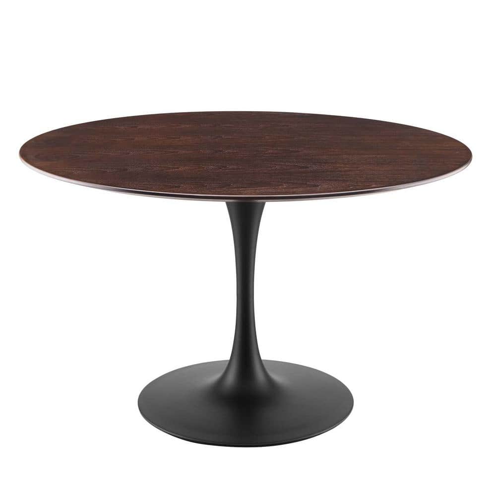 Lippa 47 in. Cherry Walnut Round Wood Dining Table (Seats 4)