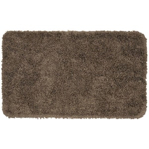 Serendipity Chocolate 30 in. x 50 in. Washable Bathroom Accent Rug