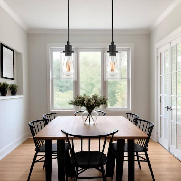 Briignite Matte Black Rustic Industrial 60-Watt 1-Light Mini