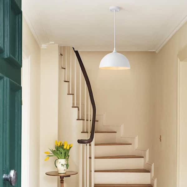 LWYTJO Danialah 1-Light White Industrial Farmhouse Single