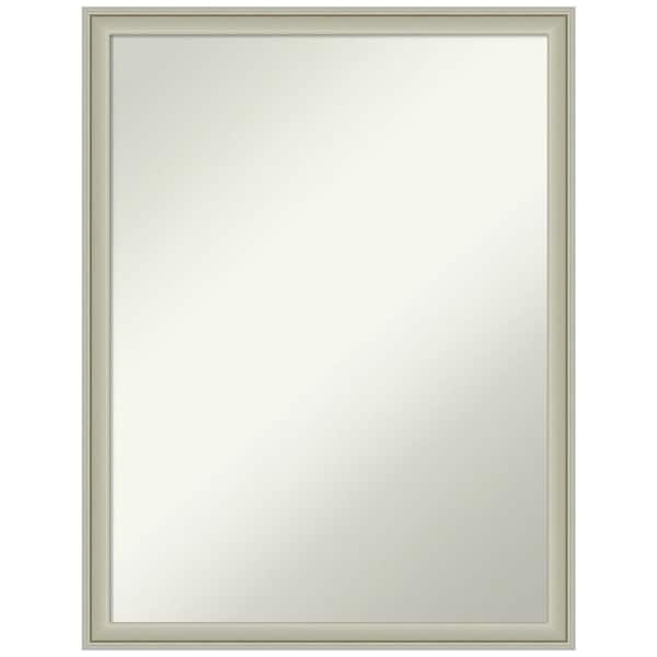 Amanti Art Florence Silver 19.75 in. x 25.75 in. Non-Beveled Casual Rectangle Framed Wall Mirror in Silver