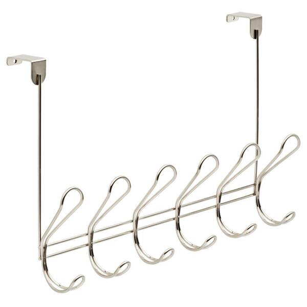 Liberty Dolen 18 in. Satin Nickel Over-the-Door Hook Rack OTDDOL6