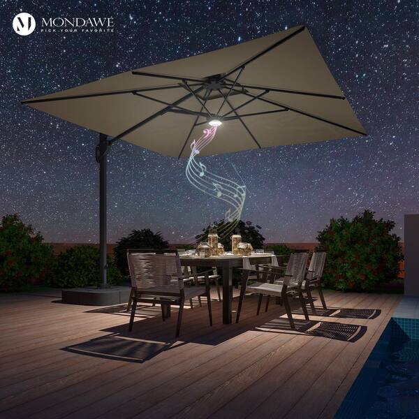 bluetooth patio umbrella speaker light Bluu resistant solution Patio Umbrella Light With Bluetooth