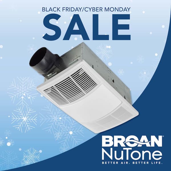 Broan-NuTone PowerHeat Series 80 CFM Ceiling Bathroom Exhaust Fan with Heater