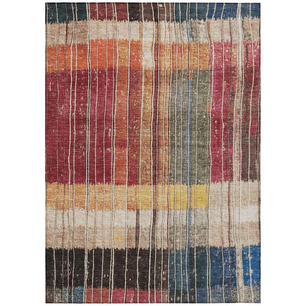 Chantille Machine Washable Indoor/Outdoor Abstract ACN1962 Beige 5 ft. x 7 ft. 6 in. Area Rug
