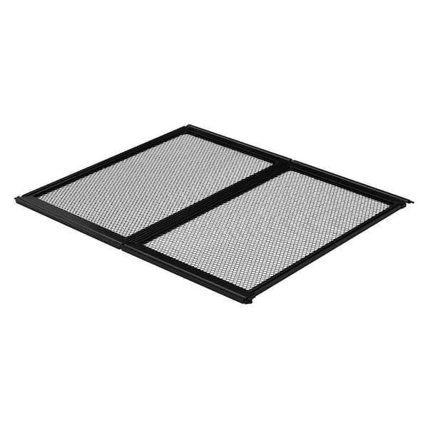 RV Screen Door Protector, 22.5 x 20 in. Door Grille, Aluminum Alloy Camper RV Entry Protector for Pet Protection, Black