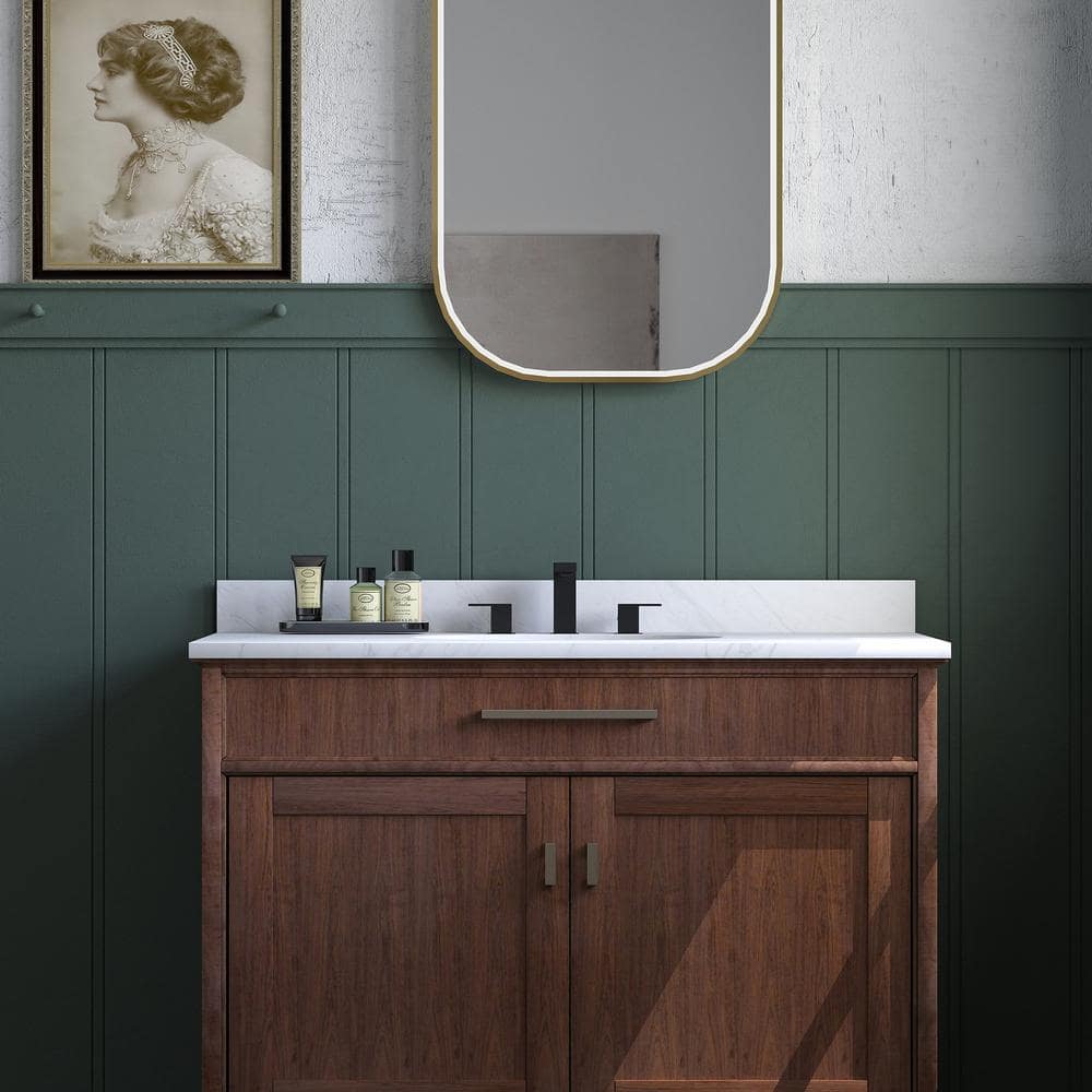 Matte Black Stainless Steel Double Handle Bathroom Faucet