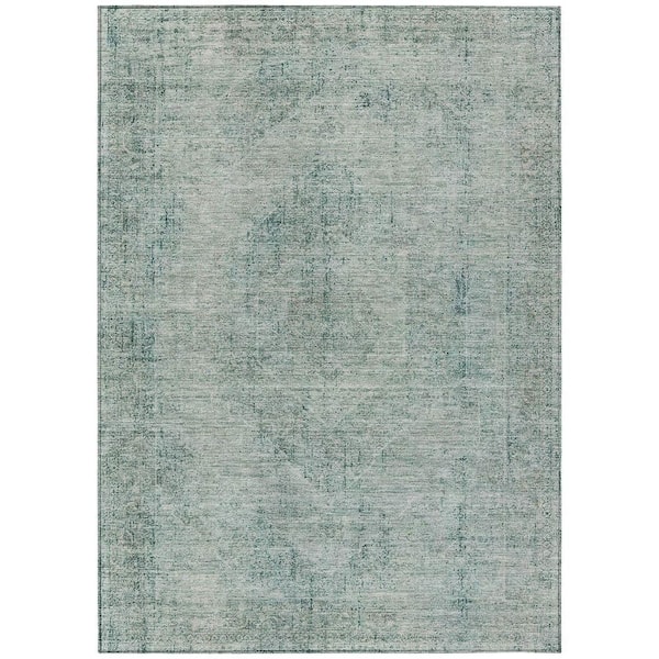 Chantille Machine Washable Indoor/Outdoor Abstract ACN2726 Seafoam 8 ft. x 10 ft. Area Rug