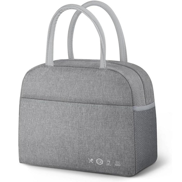 Misopily 11 qt. Large Capacity Insulated Lunch Bag for Women Men Reusable Leakproof Cooler Tote with Multi Compartments Grey
