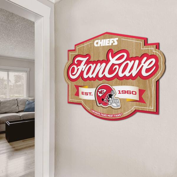 NFL Round Distressed Sign: Kansas City Chiefs