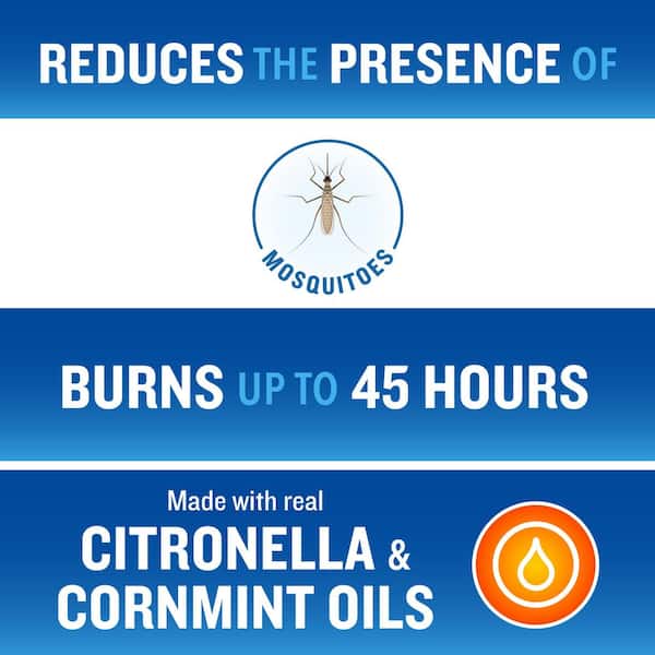 17 oz. Gray Outdoor Soy Wax Citronella Candle