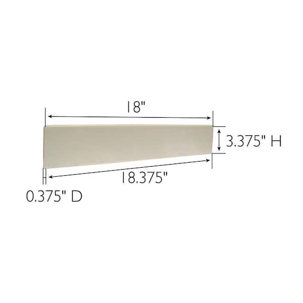 18 3/8 in. Cultured Marble Universal Sidesplash in Ivory Swirl