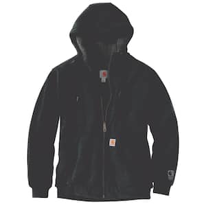 Men's X-Large Tall Carbon Heather Cotton/Polyster Rain Defender Relaxed Fit Mid-Weight Sherpa-Lined Full-Zip Sweatshirt