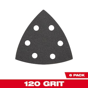 3-1/2 in. 120-Grit Triangle Sand Paper (6-Pack)