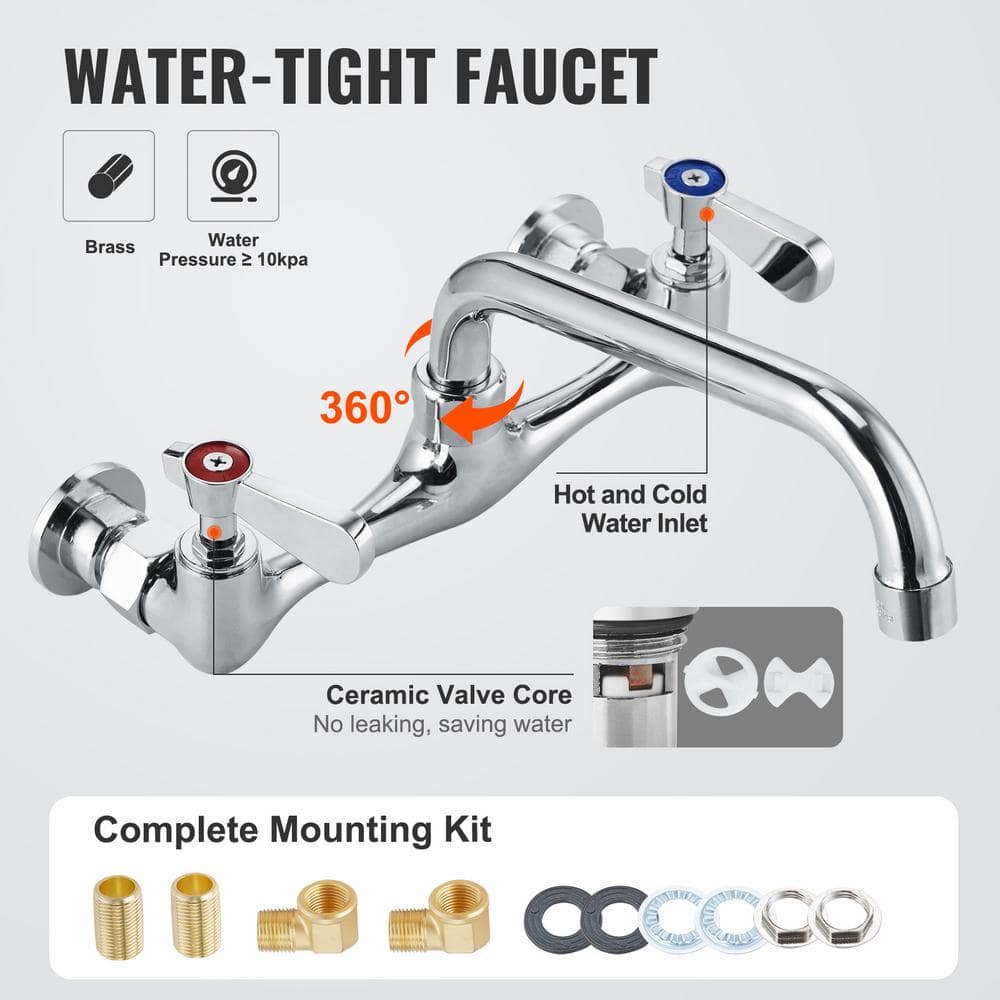 VEVOR 21'' Stainless Steel Free Standing Utility Sink with Faucet